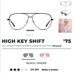 QUAY blue light glasses in High Key